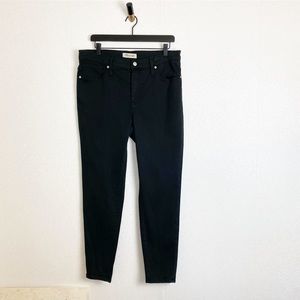 Madewell 9” High Rise Cotton Skinny Jeans Black High Waist Size 32